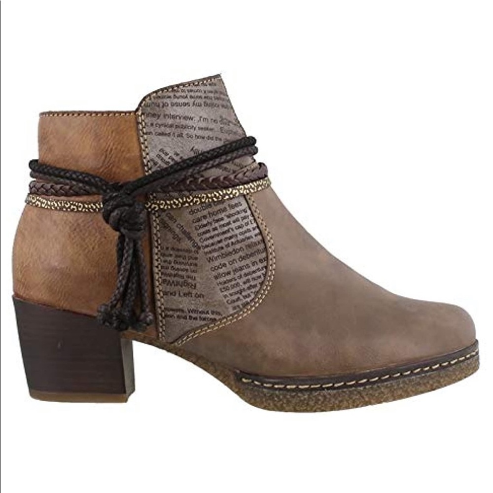 Rieker Lilyish Ankle Boot in Taupe Multi